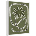 Sylvie Delicate Bloom 18 Framed Canvas by Shatha Al Dafai