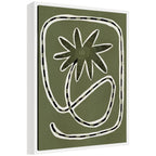 Sylvie Delicate Bloom 18 Framed Canvas by Shatha Al Dafai