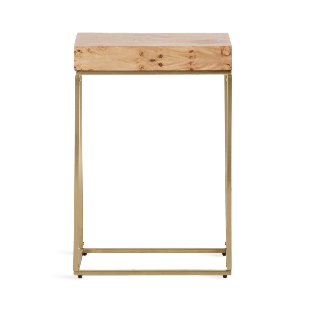 Karlsen Wood and Metal Slim Side Table