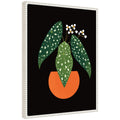 Sylvie Polka Dot Begonia Framed Canvas by Amber Leaders