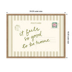 Vintage Postcard by Lucky Guava Framed Canvas Wall Art Print