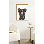 Black Bear by Madeline Jeppesen Framed Canvas Wall Art Print