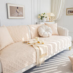 Cotton Quilted Sofa Cover, Non-Slip Couch Protector Fits Backrest, Seat & Armrest