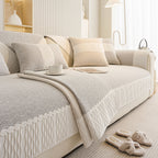 Herringbone Sofa Protector Cover, Non-Slip Couch Cover for Seat, Back & Arms