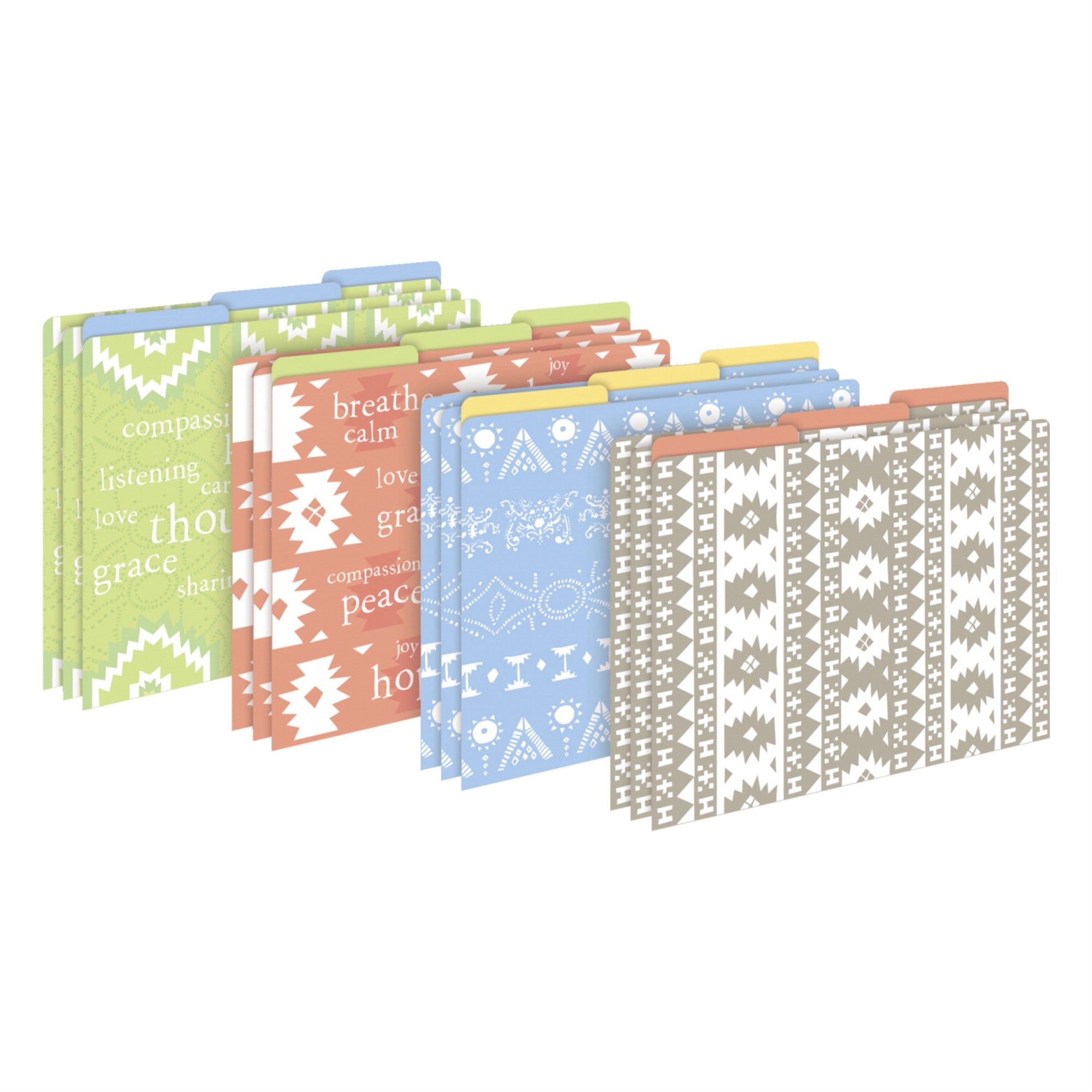 Barker Creek Thoughtfulness Letter File Folders, Pack Of 12