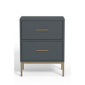 Madelyn Two Drawer Nightstand, Slate Gray