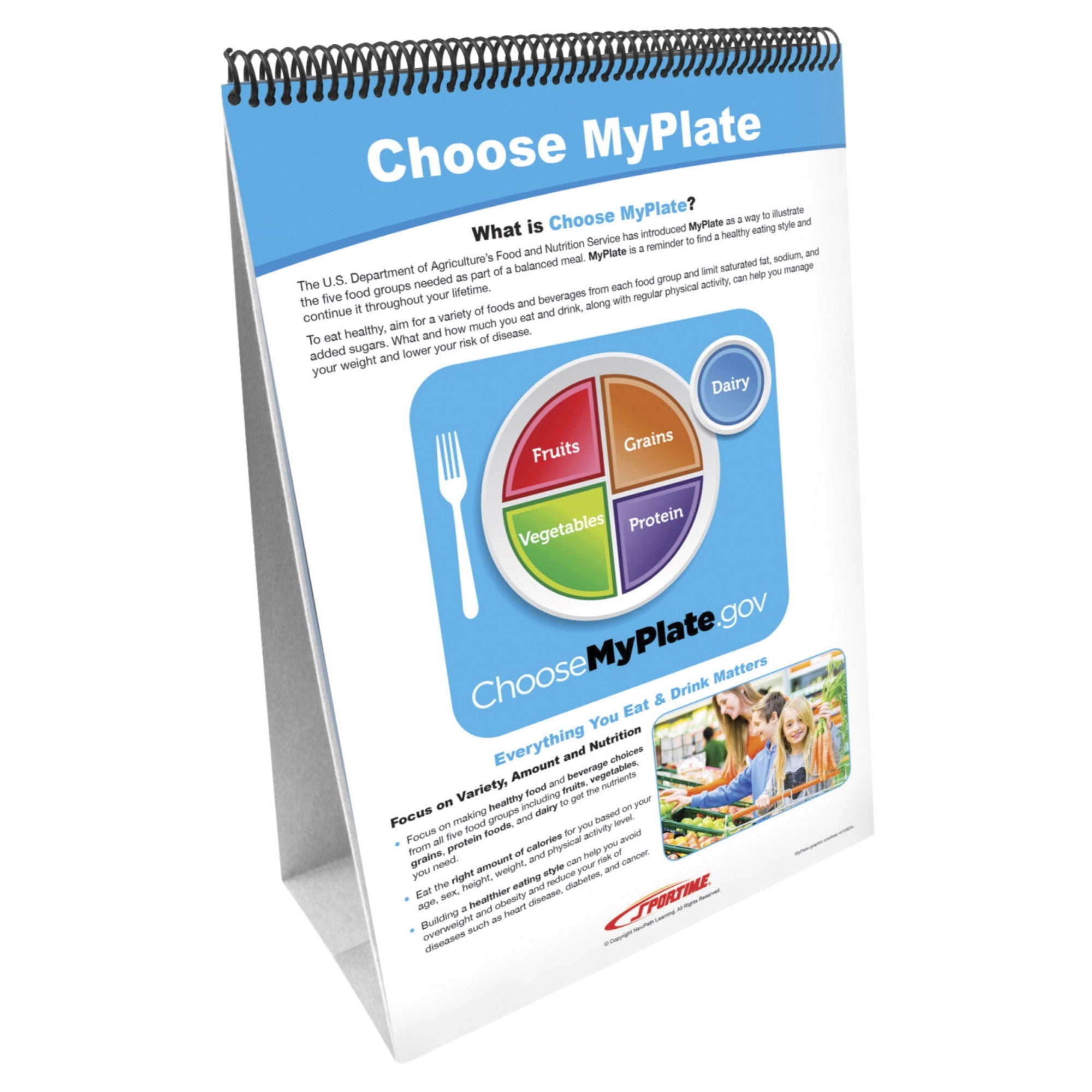 Sportime Myplate Food Groups Flip Charts, Grades 5 To 9, Set Of 10