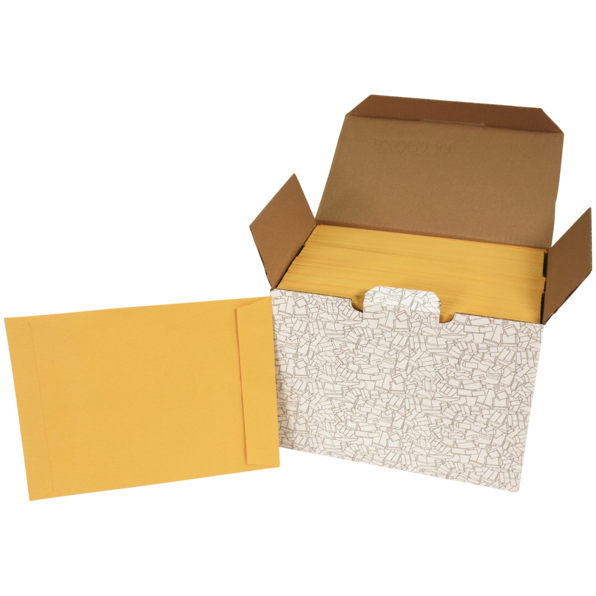 School Smart No Clasp Catalog Envelopes, 9 X 12 Inches, Kraft, Pack Of 250