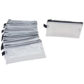Sax Mesh Zippered Bag, 5 X 9 Inches, Clear With Black Trim, Pack Of 10