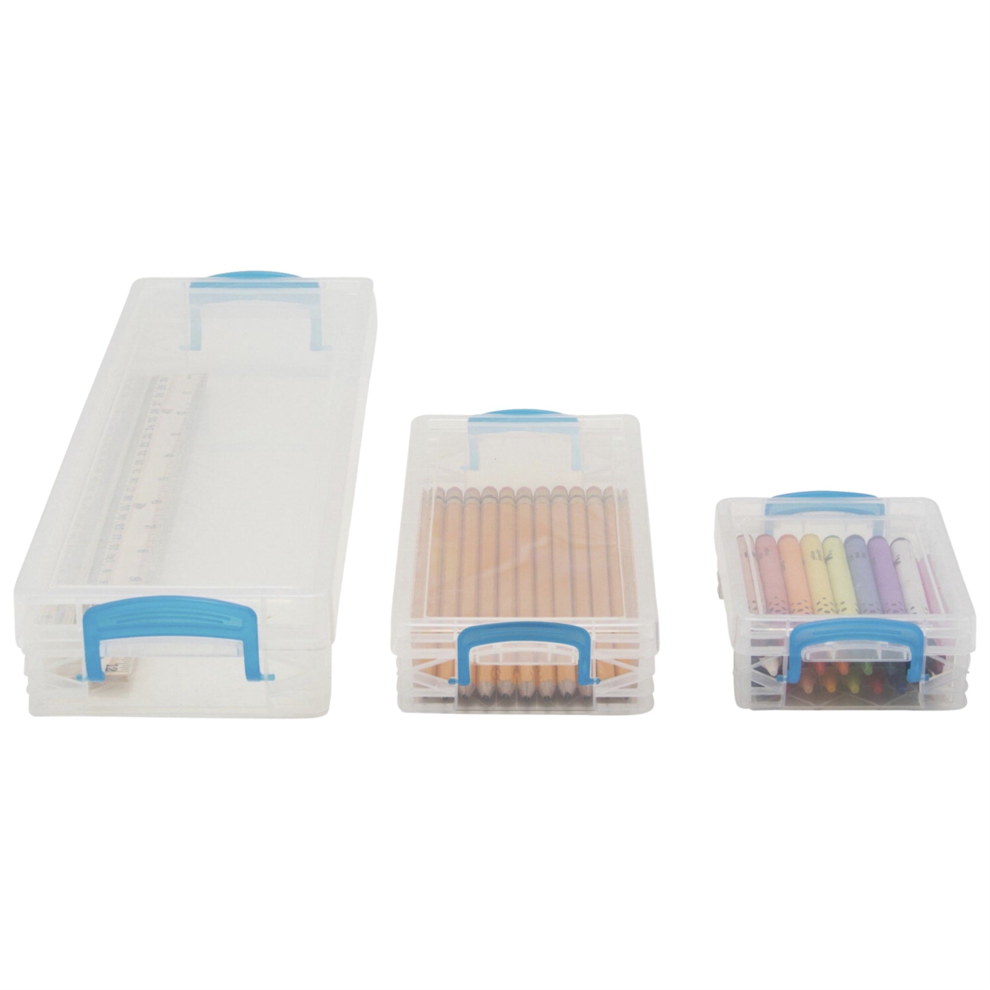 Super Stacker School Kit, Assorted Sizes, Clear, Set Of 3