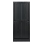 Winsome Wood Timothy 3-Pc 2X2 Storage Shelf With 2 Foldable Woven Baskets - Black And Chocolate