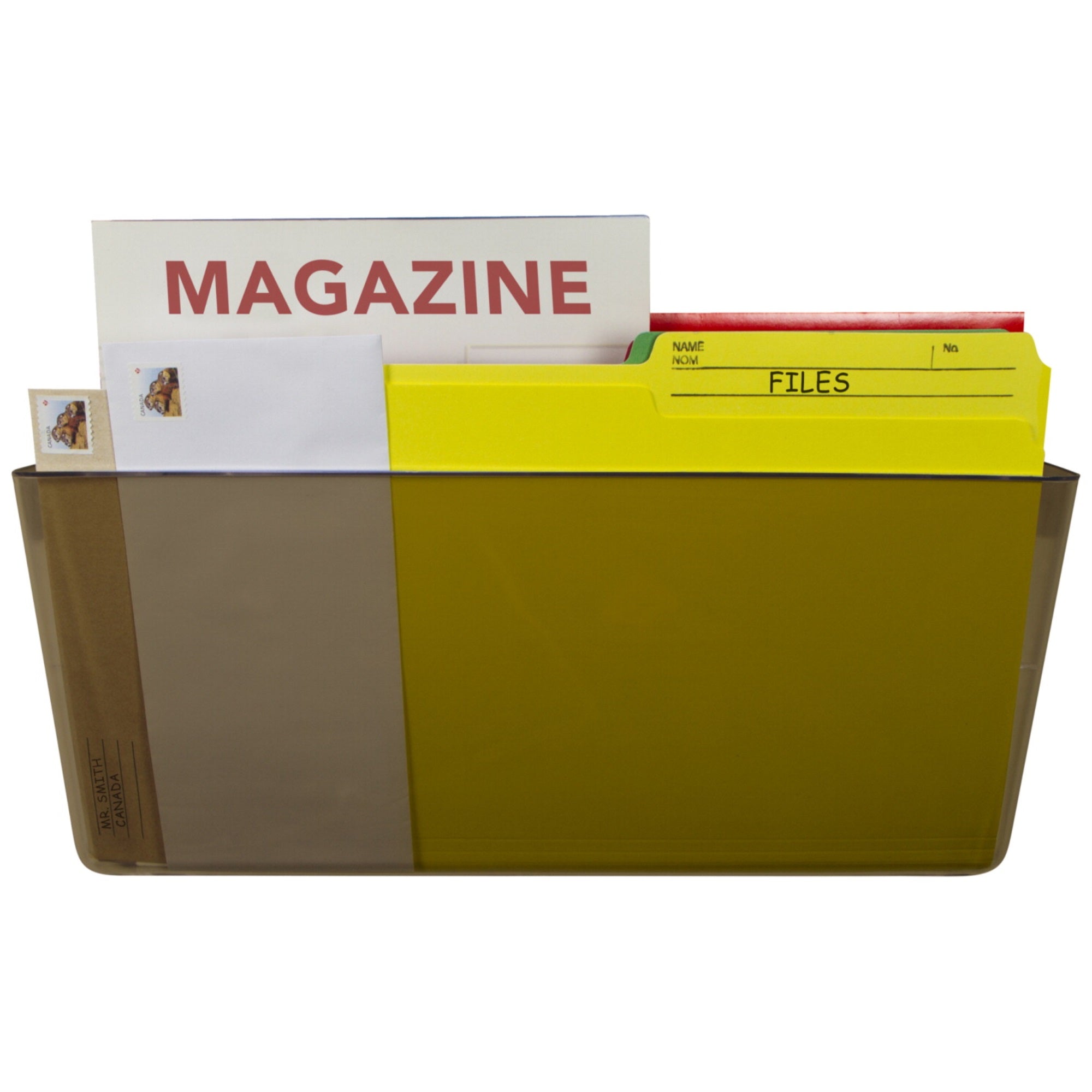 Storex Unbreakable Wall File, Legal Size, Smoke