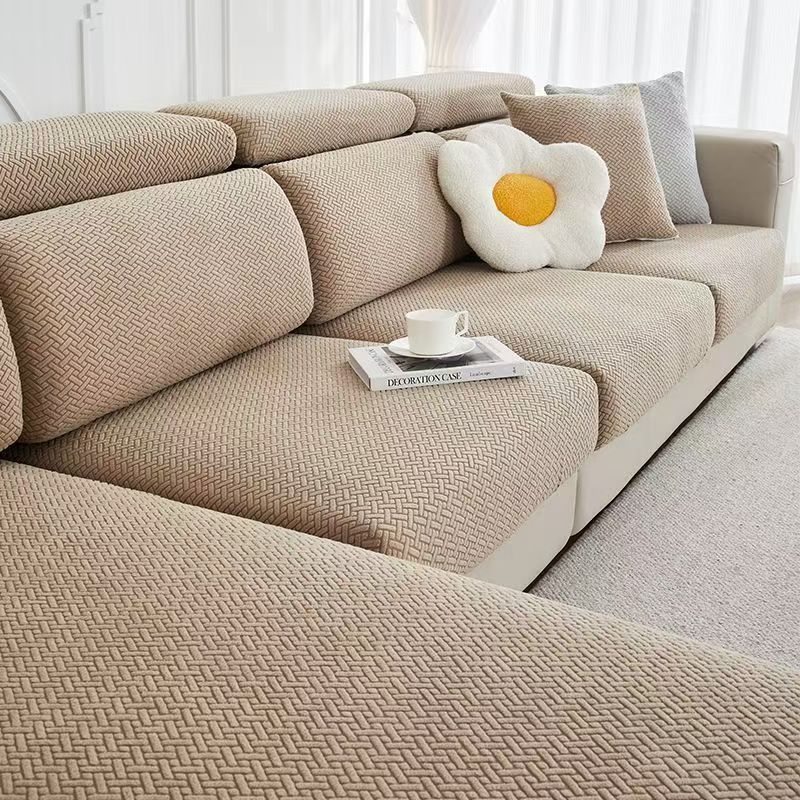High Stretch Separate Cushion Covers Sofa Slipcover for L-Shaped Sectional Couch