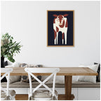 Sylvie Farm Cow Framed Canvas by Hannah Beisang