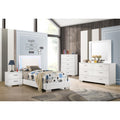 Felicity 4piece Twin Bedroom Set with LED Headboard Glossy White