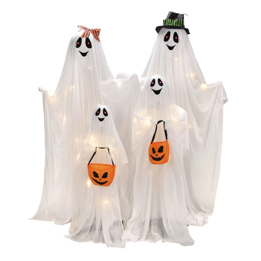 LIGHTED UP GHOST FAMILY