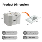 Modern Wall Mounted Floating Bathroom Vanity With Sink And Drawers