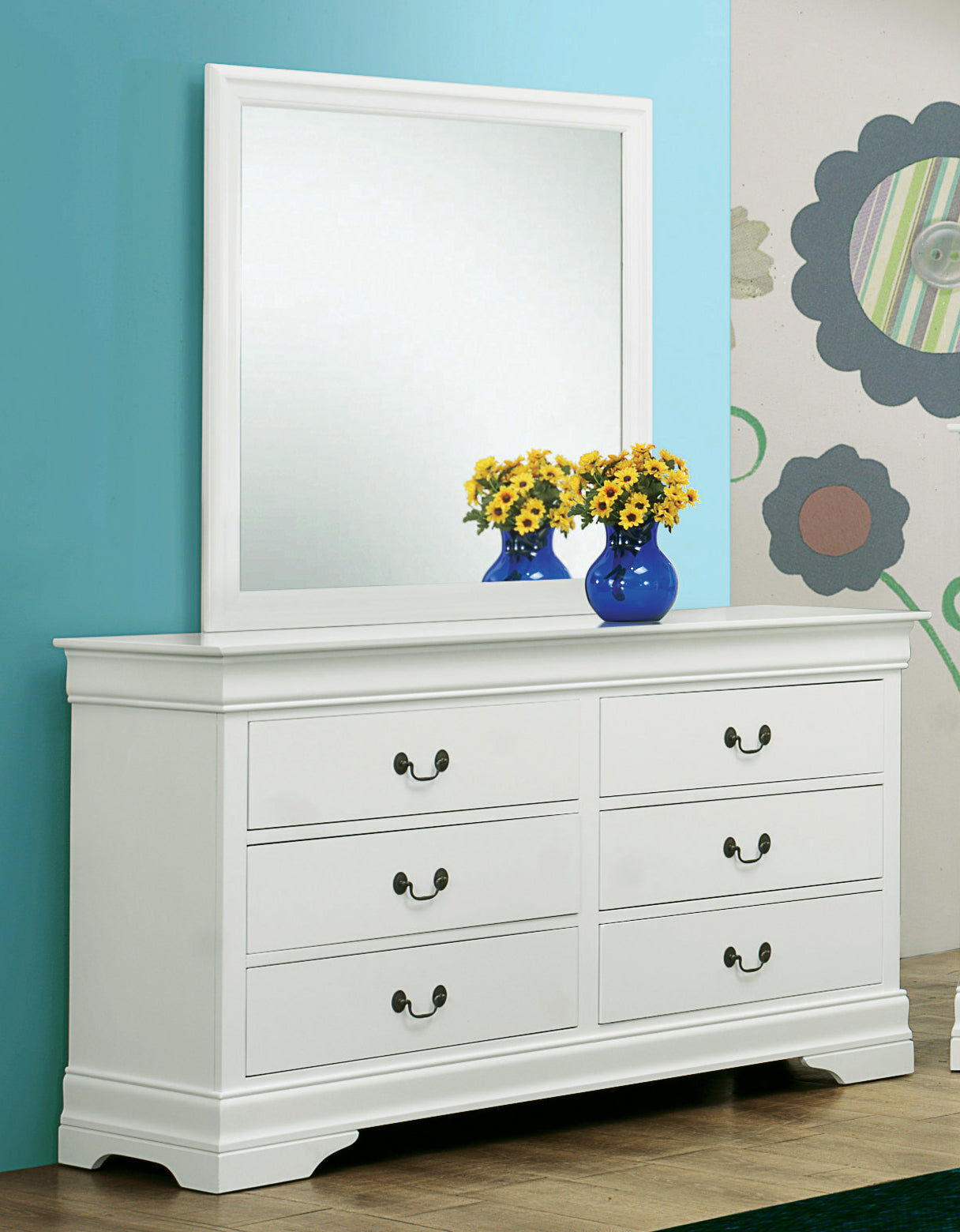 Coaster Furniture Louis Philippe 6-Drawer Dresser White 204693