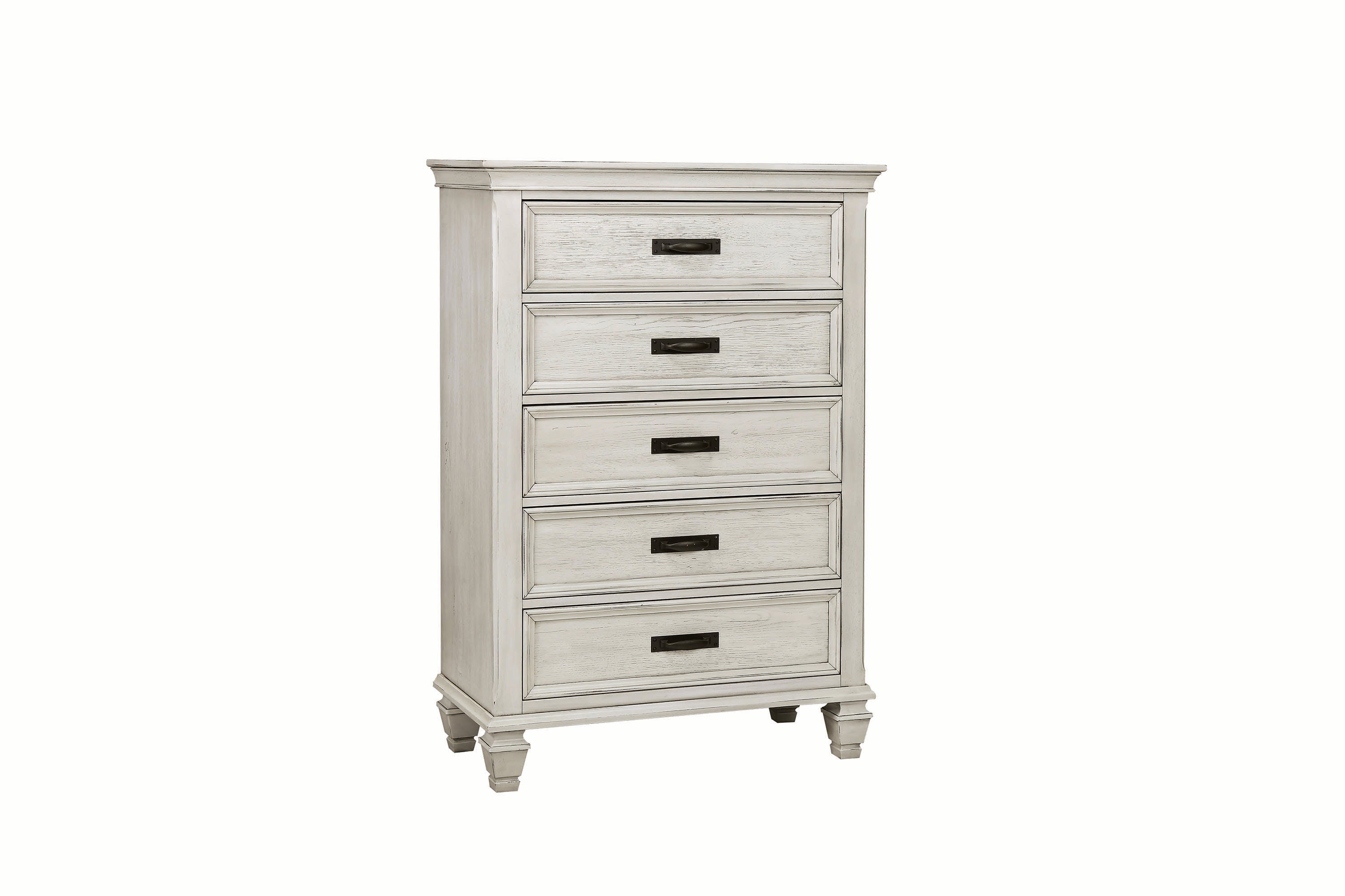 Franco Antique White FiveDrawer Chest