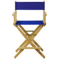 Extra-Wide Premium 24''  Directors Chair Natural Frame W/Royal Blue Color Cover