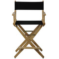 Extra-Wide Premium 24''  Directors Chair Natural Frame W/Black Color Cover