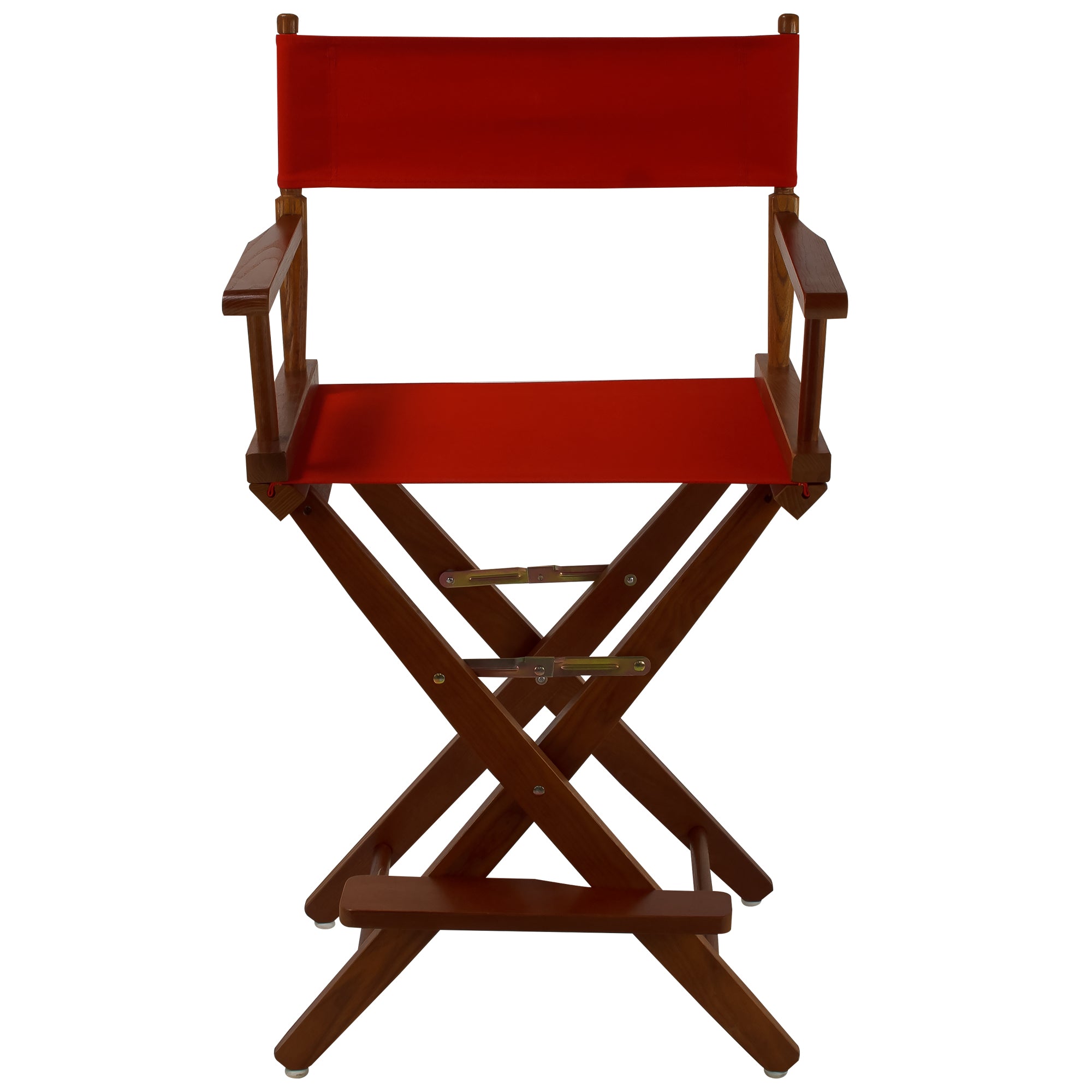 Extra-Wide Premium 24''  Directors Chair Mission Oak Frame W/Red Color Cover