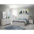 Brantford 4piece Queen Panel Bedroom Set Coastal White
