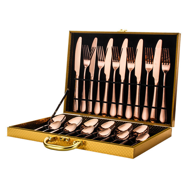 CasaFoyer 24 pcs Stainless Steel Tableware Set with Box