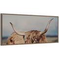 Highland Cow IX Close Panel by Laura Evans Framed Canvas Wall Art Print