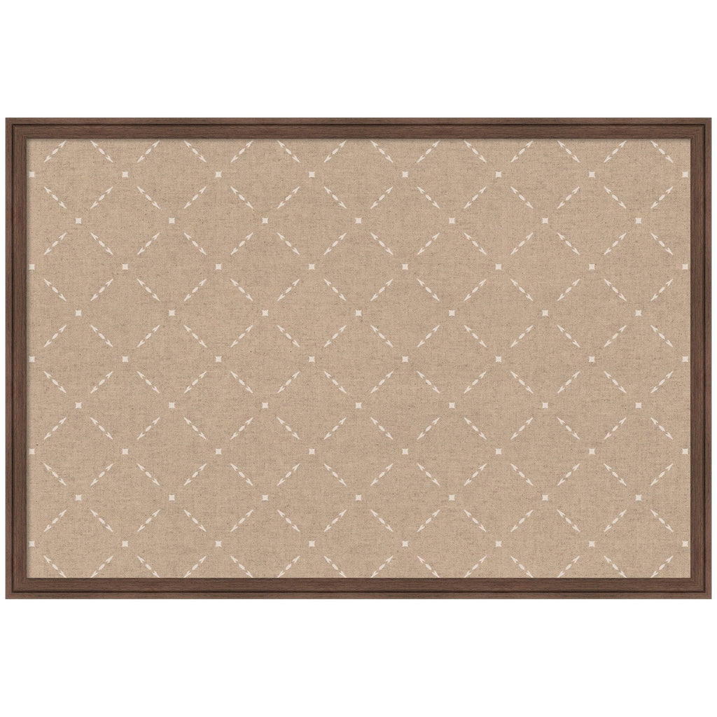 Pinboard Beige Lattice Pattern