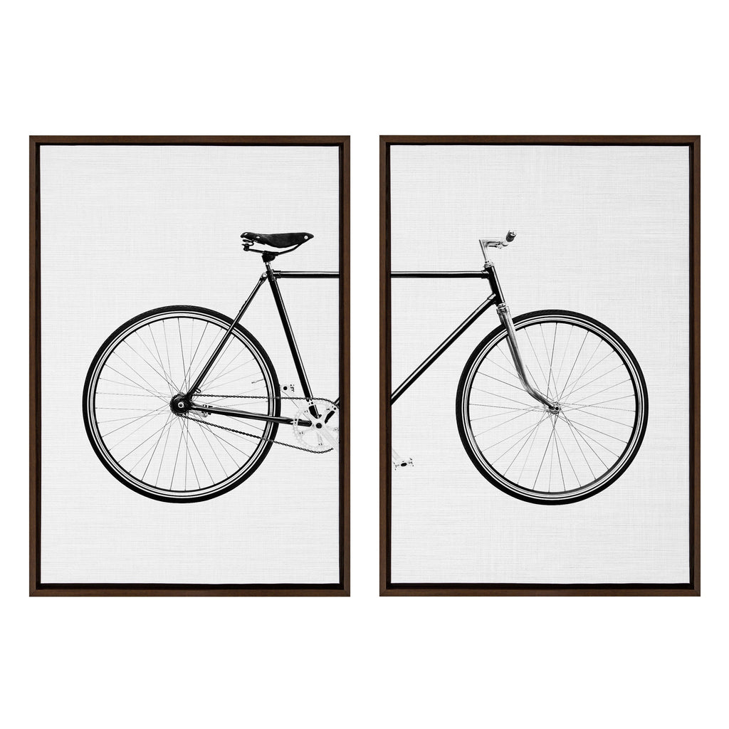 Sylvie Bicycle Framed Canvas by Simon Te of Tai Prints
