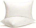 Quba Linen Queen Size Bed Pillows - Set Of 2, Medium Density, Soft And Supportive For Back, Side, And Stomach Sleepers (Queen (P