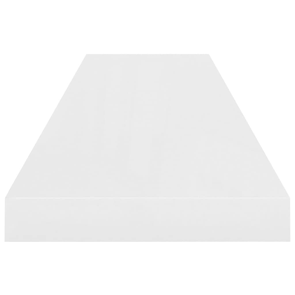 Vidaxl Floating Wall Shelf High Gloss White 35.4''X9.3''X1.5'' Mdf