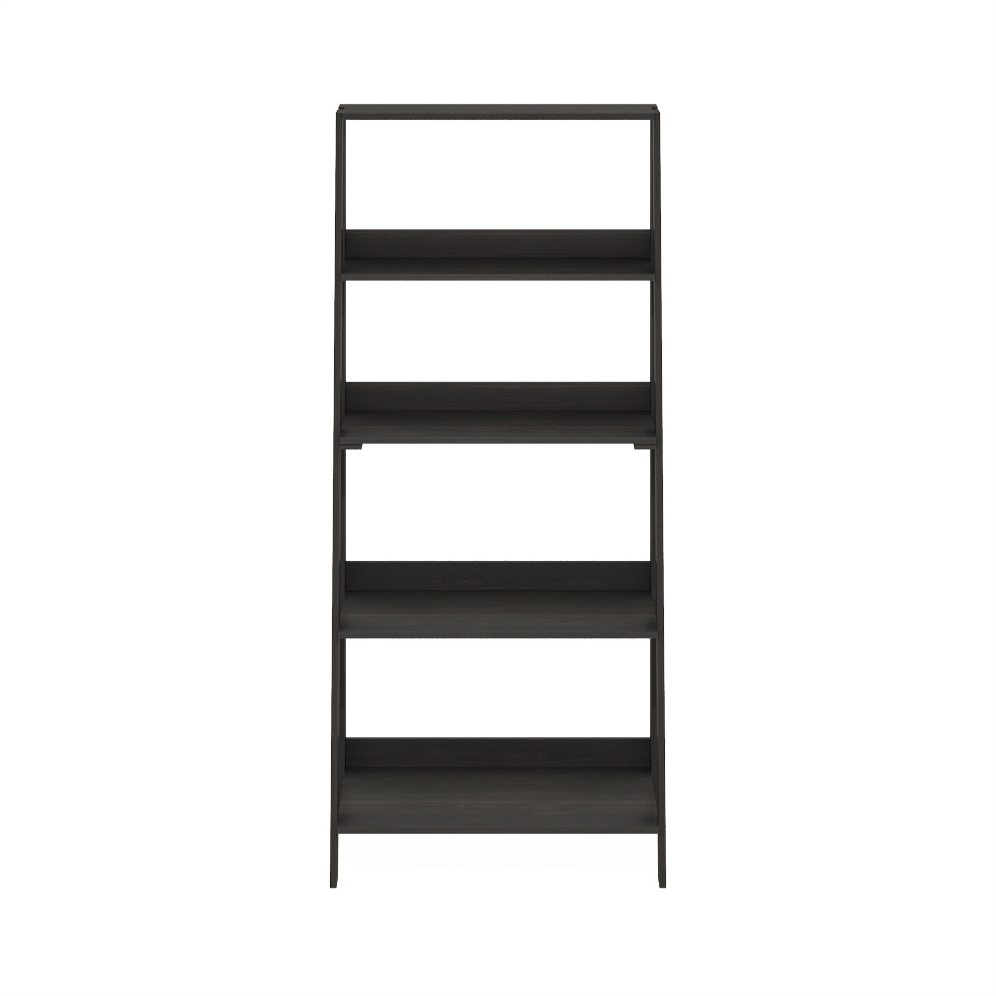 Furinno Ladder Bookcase Display Shelf, 5-Tier, Espresso