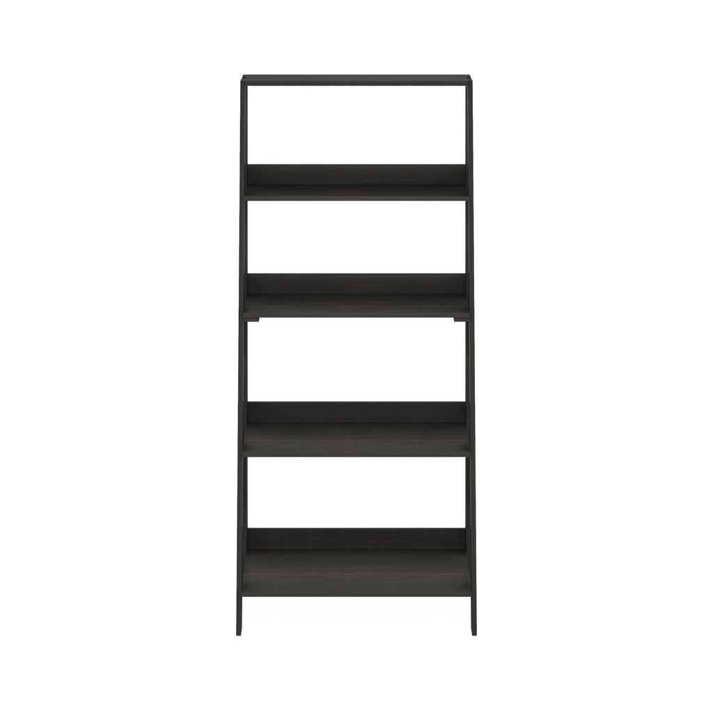 Furinno Ladder Bookcase Display Shelf, 5-Tier, Espresso