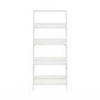 Furinno Ladder Bookcase Display Shelf, 5-Tier, White