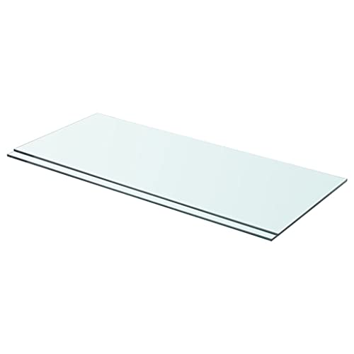 vidaXL Clear Tempered Glass Shelves - Thumbnail 2