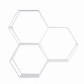 3 Tier White Hexagon Shelf