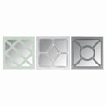 Set Of 3 Tricolor Square Wall Mirrors