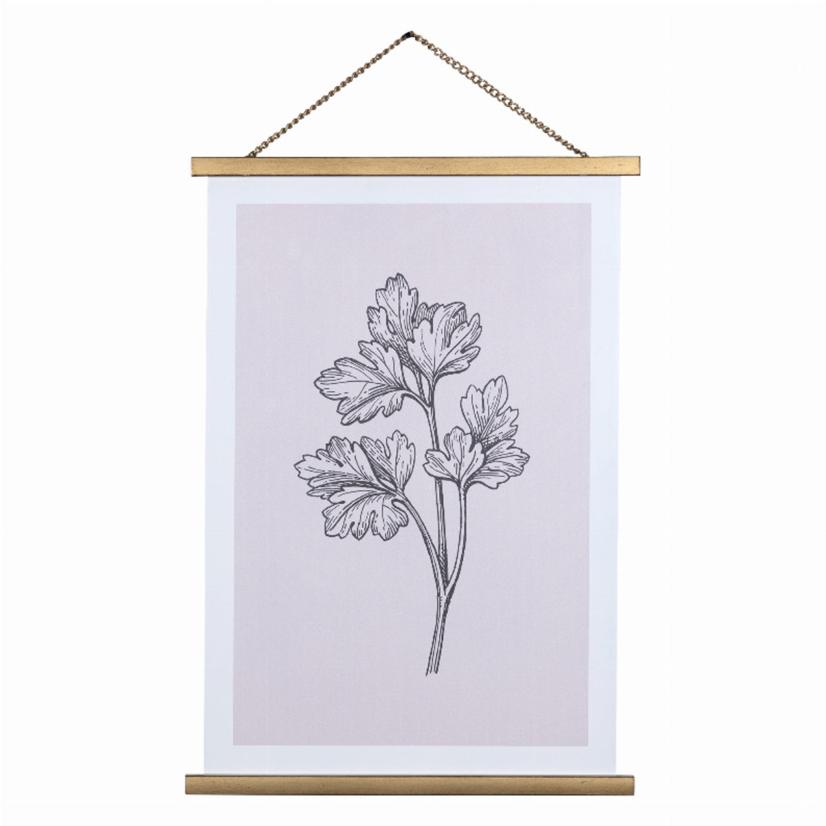 Modern Pink Floral Print Hanger Frame Wall Art