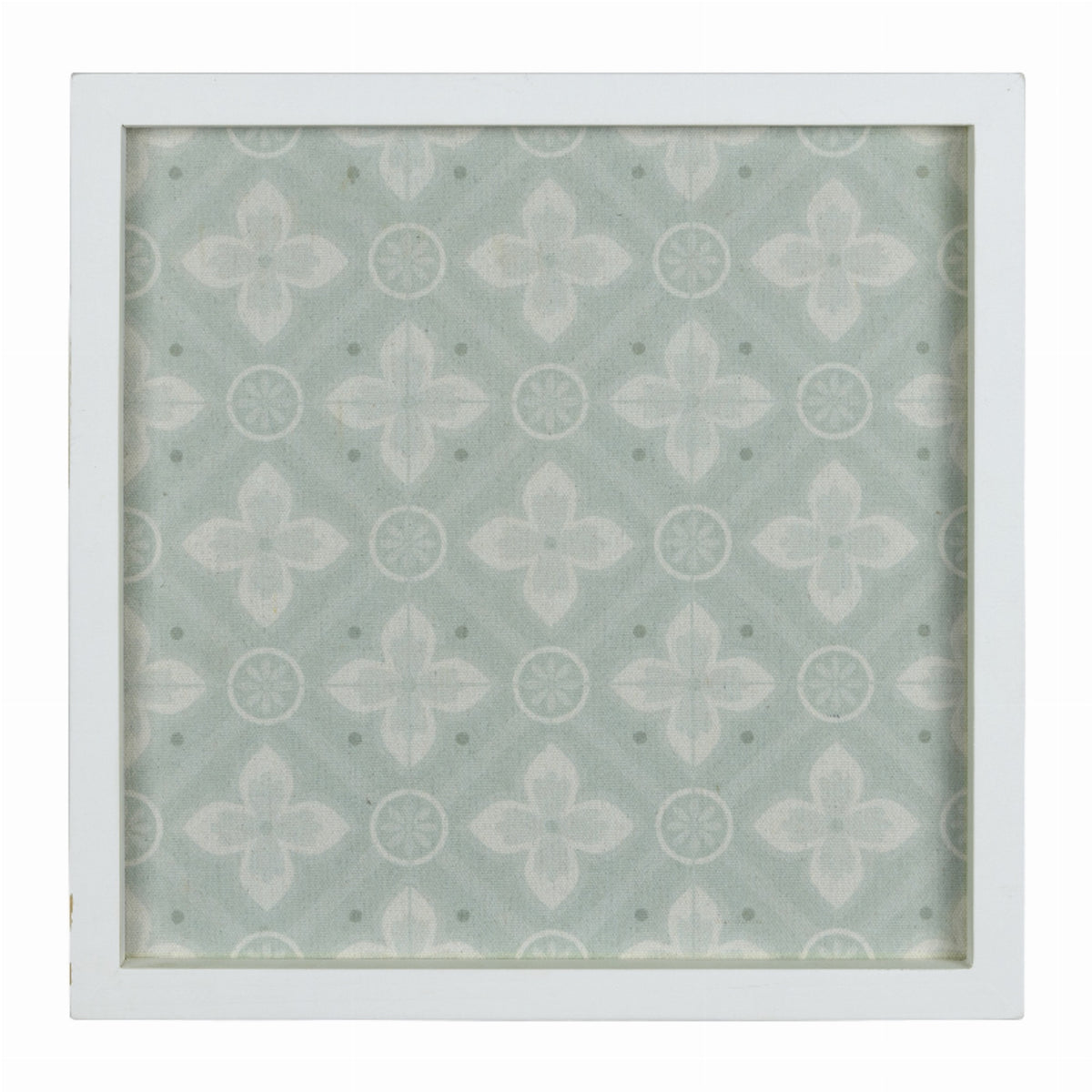 Farmhouse White And Green Tile Framed Wall Art