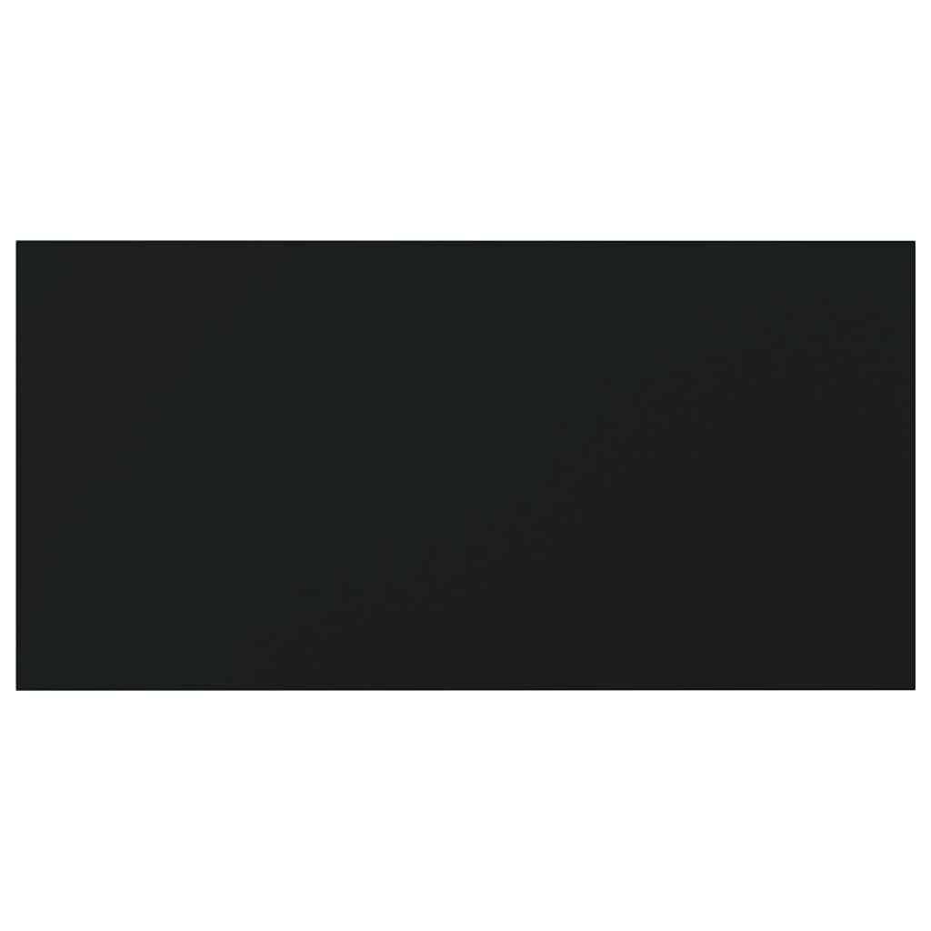 vidaXL Floating Shelves 8 Pcs, Wall Shelving with Invisible Mounting System, Display Shelf, Wall Shelf Unit, Modern, Black Engineered Wood