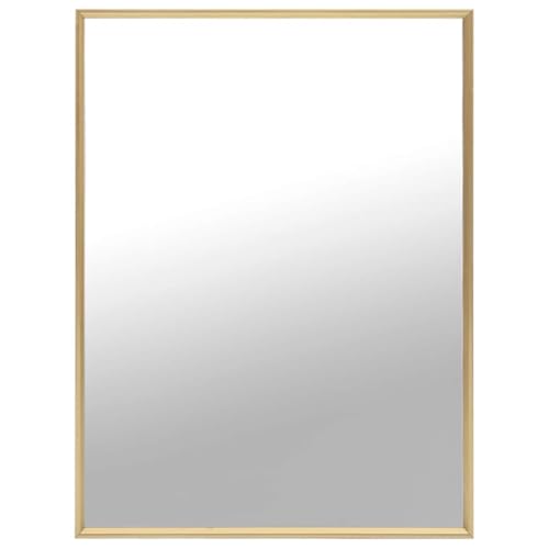 Vidaxl Mirror Home Decoration Ornament Bedroom Dressing Table Bathroom Wall Mounted Hanging Living Room Makeup Cosmetic Mirror Gold