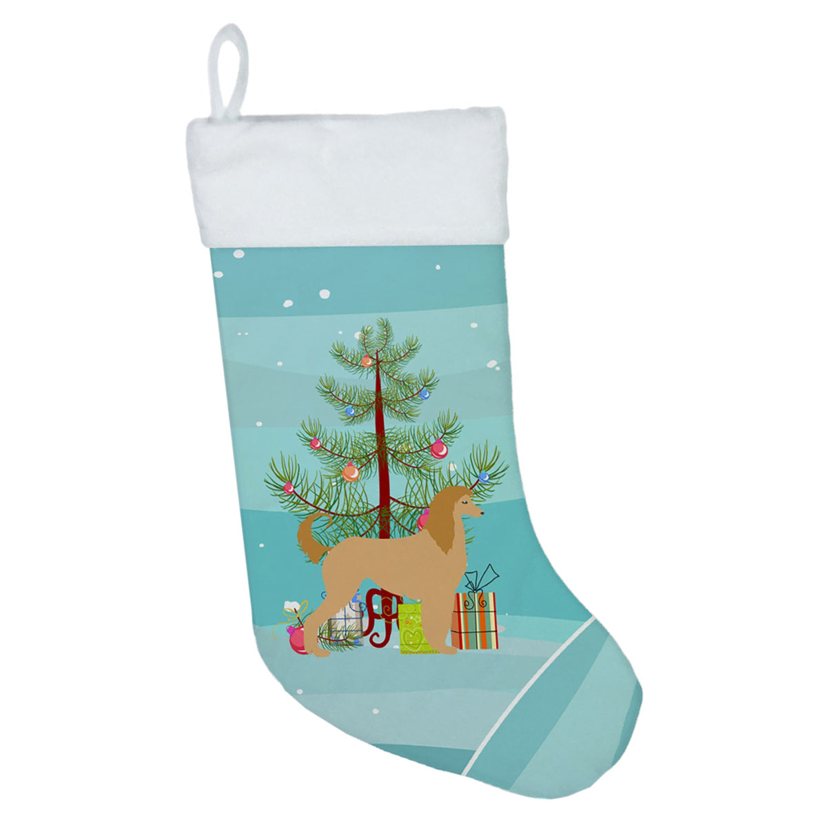 Afghan Hound Merry Christmas Tree Christmas Stocking
