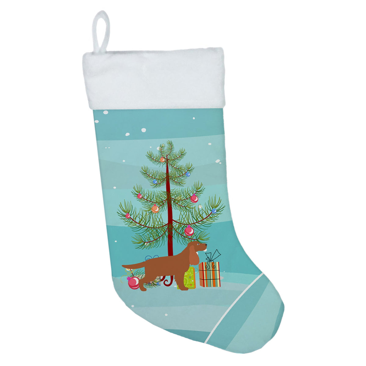 English Cocker Spaniel Merry Christmas Tree Christmas Stocking