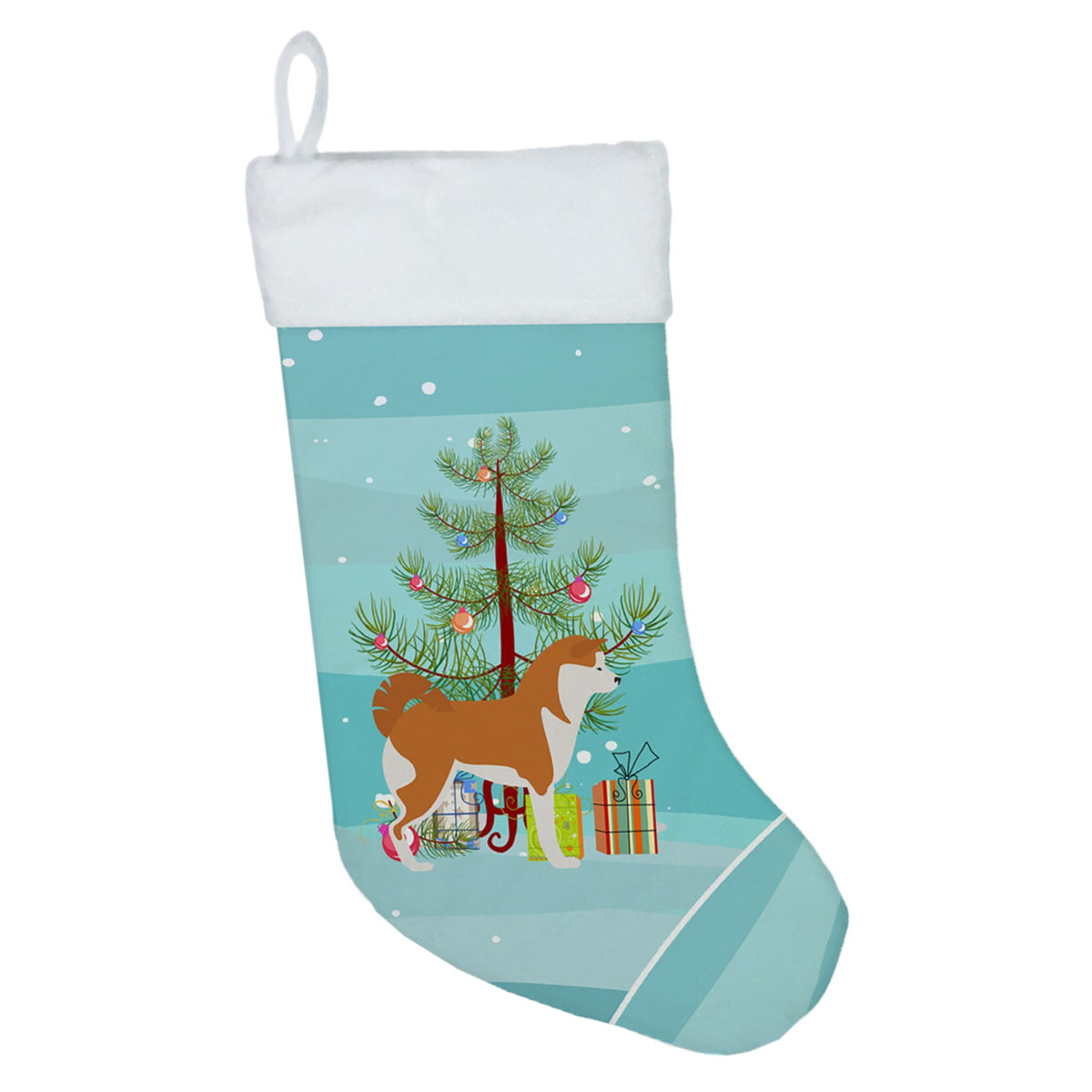 Akita Merry Christmas Tree Christmas Stocking