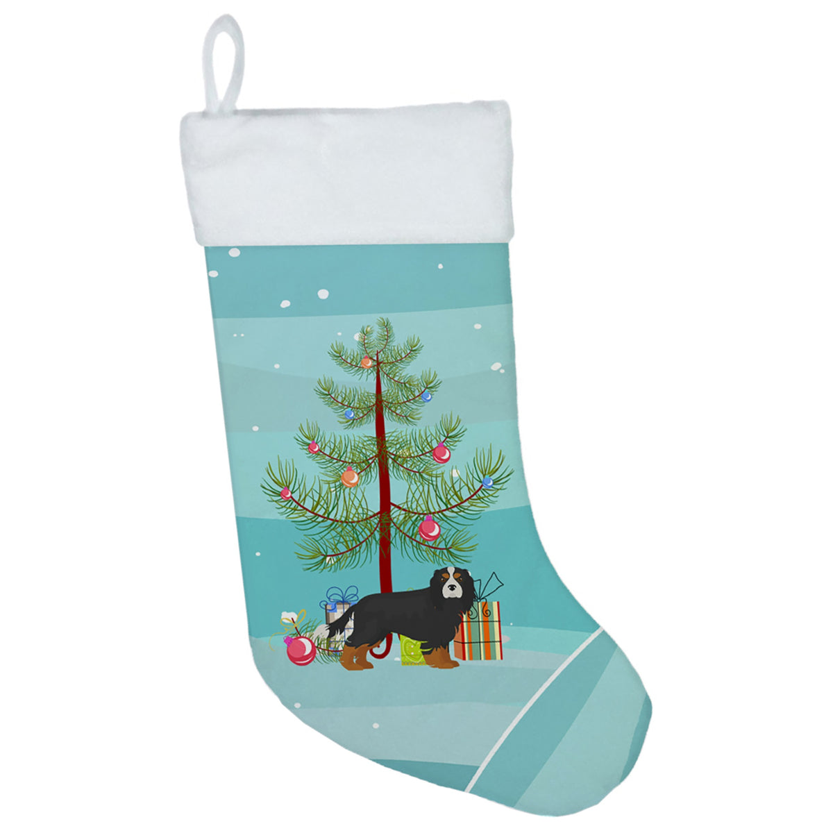 Cavalier King Charles Spaniel Tricolor Christmas Tree Christmas Stocking