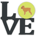 Brussels Griffon Checkerboard Green Metal Wall Artwork Love