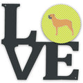 Bullmastiff Checkerboard Green Metal Wall Artwork Love