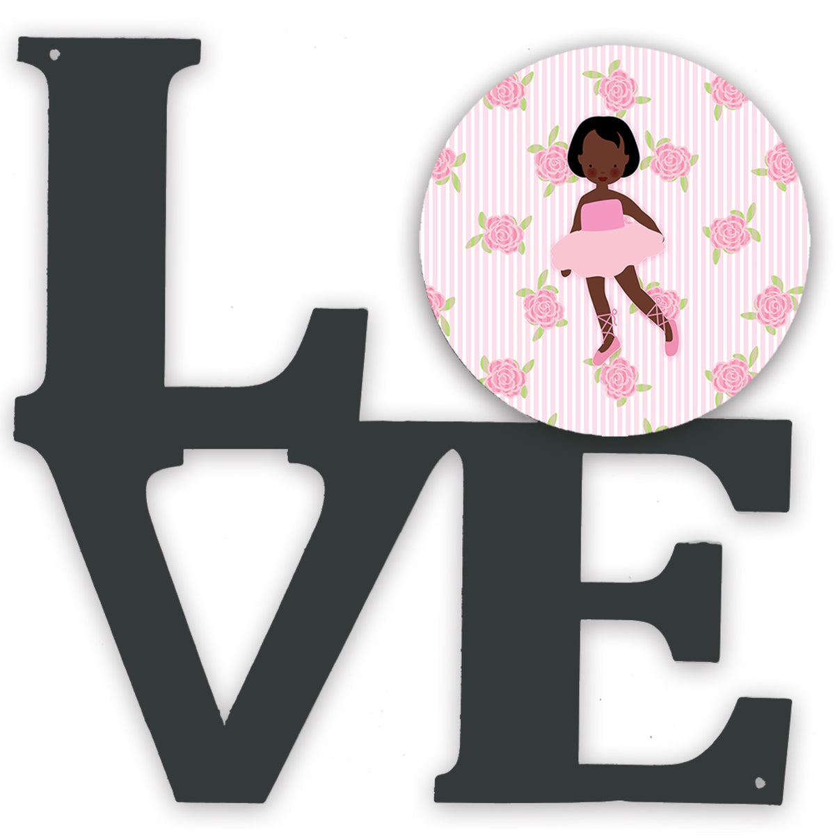 Ballerina African American Short Hair Metal Wall Artwork Love ...